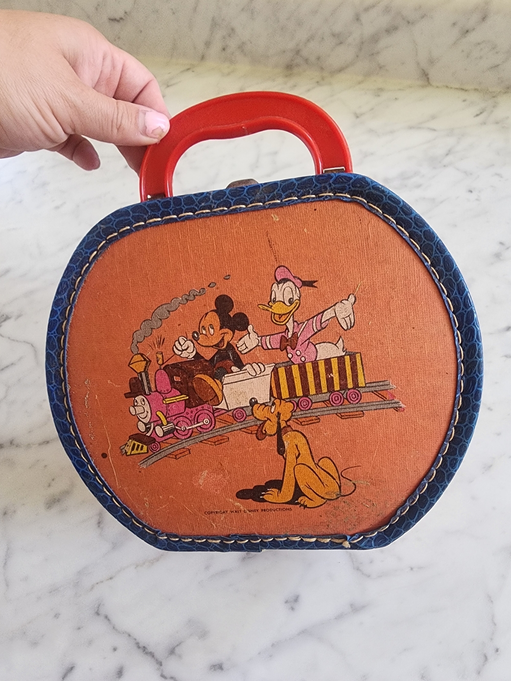 Disney Orange, Blue and Red Vintage Character Carry Case